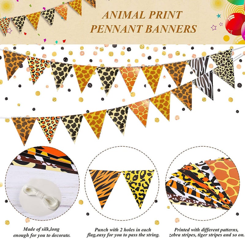 AMFIN® (Pack of 38) Animal Theme Birthday Party Decorations/Jungle Theme Balloons/Wild One Animal Decoration/Animal Cutout Foil Balloon - Image 3