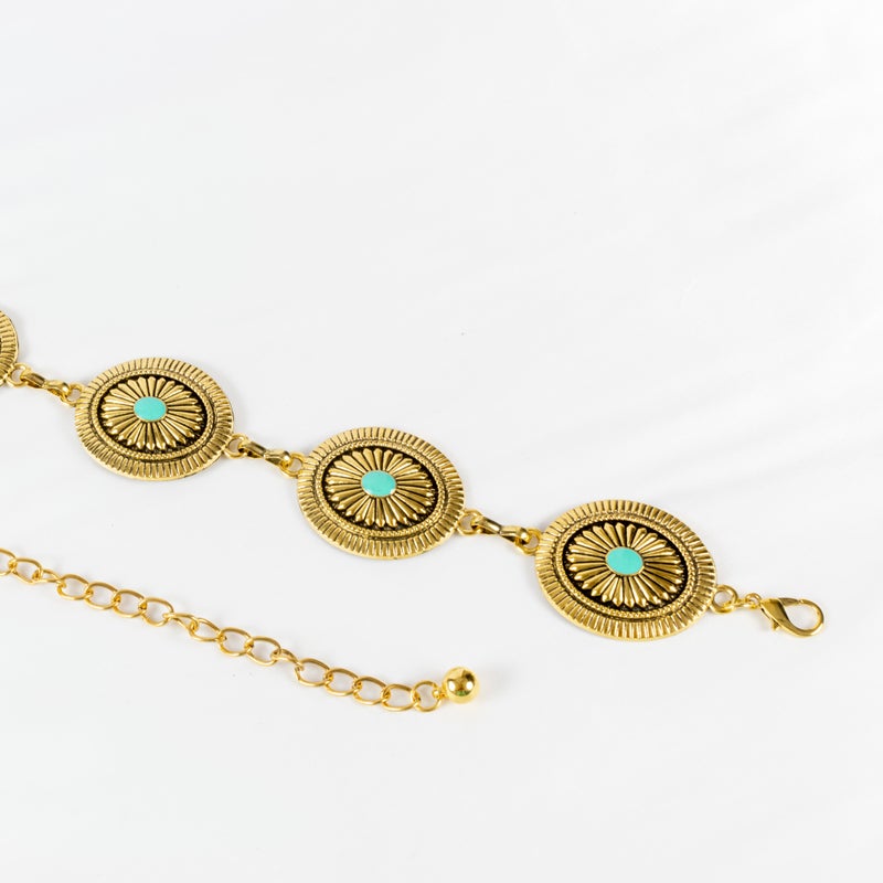 ذا بلاك بيرل اكسسوريز حزام وسط معدن ذهبي حريمي - Image 3