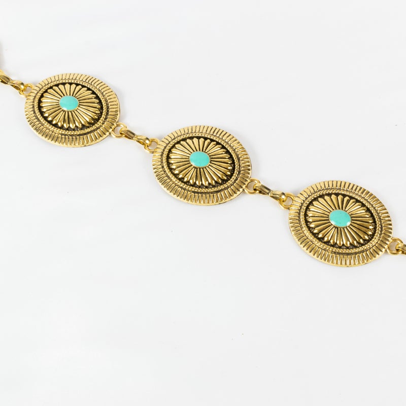 ذا بلاك بيرل اكسسوريز حزام وسط معدن ذهبي حريمي - Image 4