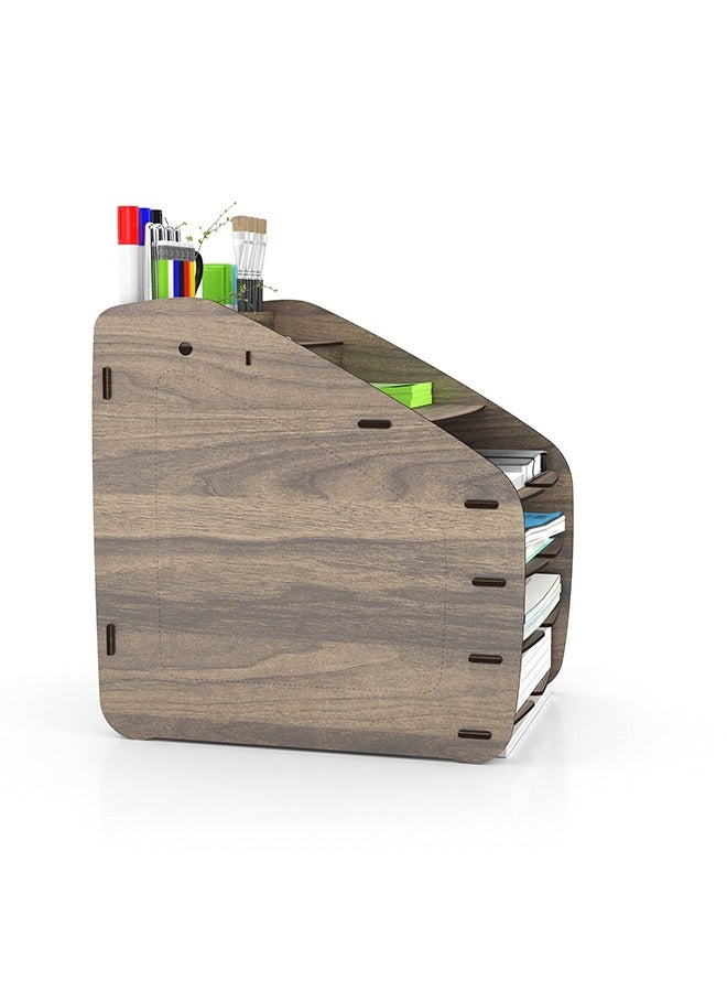 Home Canvas HC Home Canvas Cosmo Organizer (Walnut, Large)  - Image 2