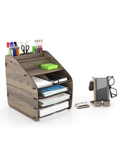 Home Canvas HC Home Canvas Cosmo Organizer (Walnut, Large)  - Image 4