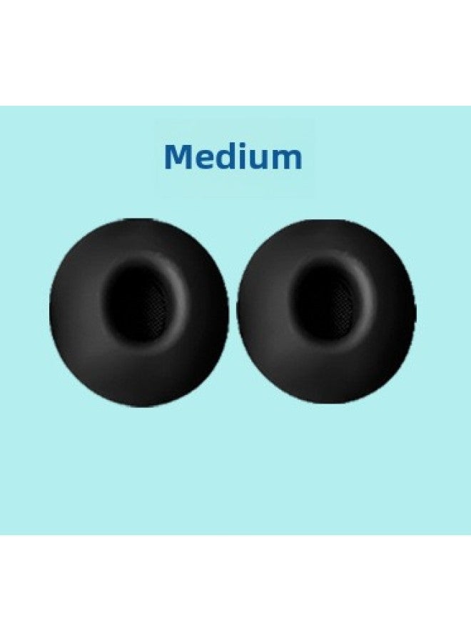 Suitable For Airpodspro Ear Cap Apple 3 Generation Pro2 Universal Earplug Earphones Silicone Protective Sleeve Earmuffs Wholesale-Specifications:Black  Noise Reduction Model Medium Size  - Image 1