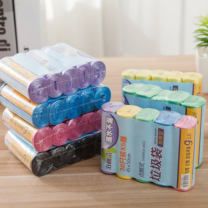 Kitchen Garbage Bag Colorful Disposable Household Plastic Bag Bathroom Trash Can Large Thickened Value - Image 4