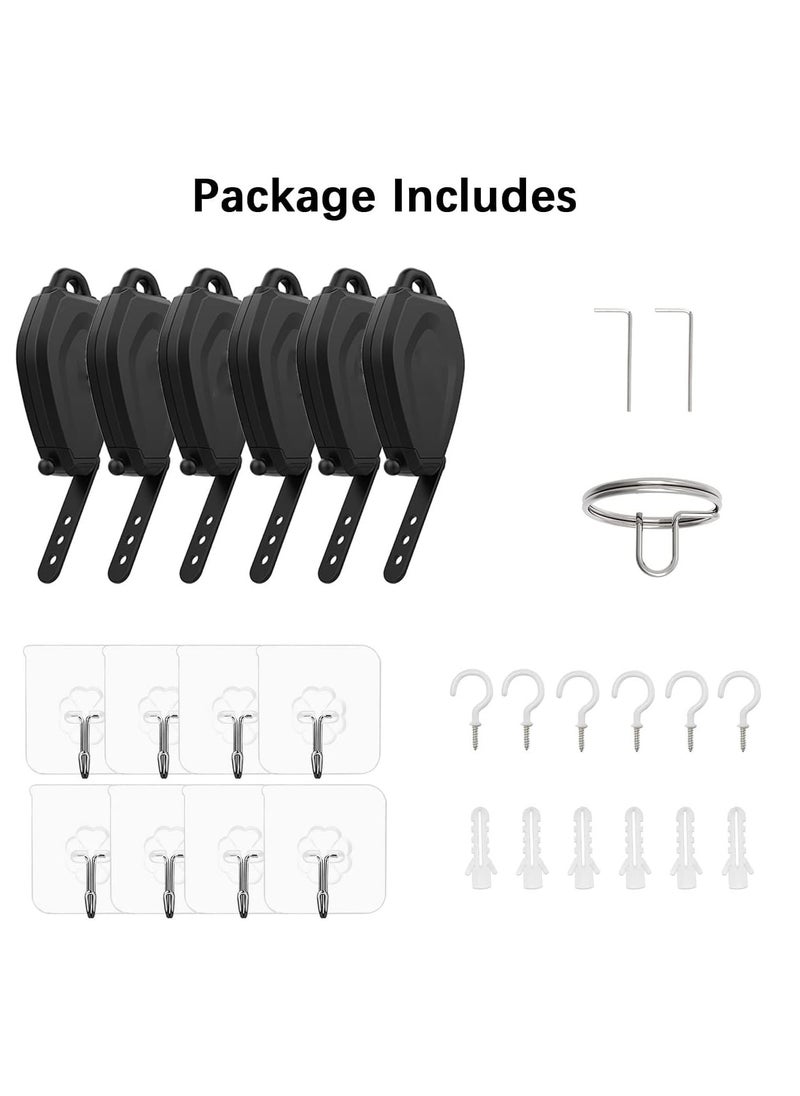 SYOSI - [Pro Version] Excefore VR Cable Management System - 6 Pack Ceiling Pulley System for Oculus Quest/Quest 2/Rift/Rift S/Valve Index/HTC Vive/Vive Pro/HP Reverb G2/PSVR VR Cord VR Link Accessories - Image 1