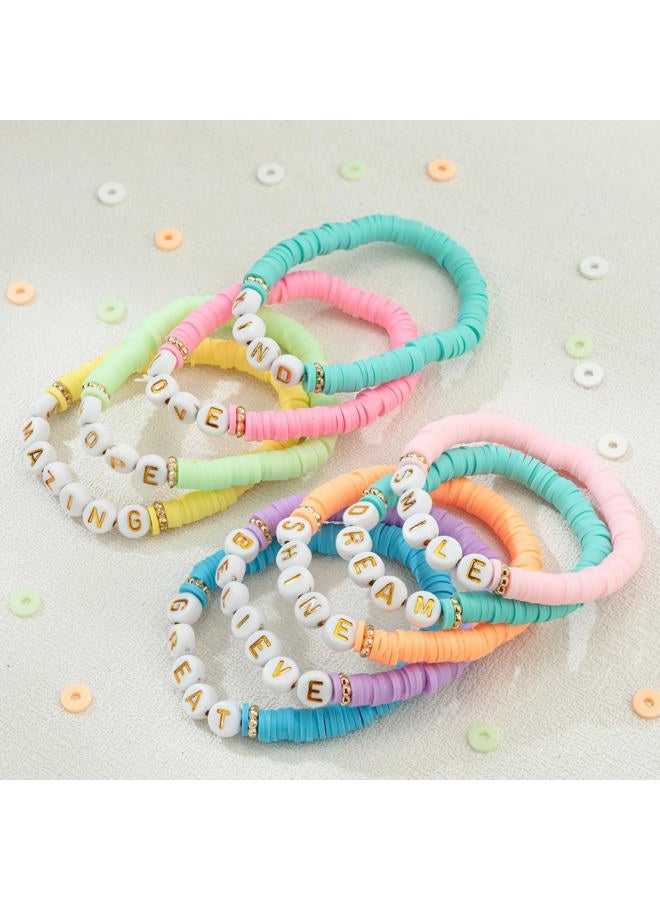 JIASHUYEYE 18Pcs Preppy Bracelets for Teen Girl, Party Favors for Kids 8-12, Inspirational Friendship Bracelets, Cute Birthday Party Favors for Tweens - Image 4