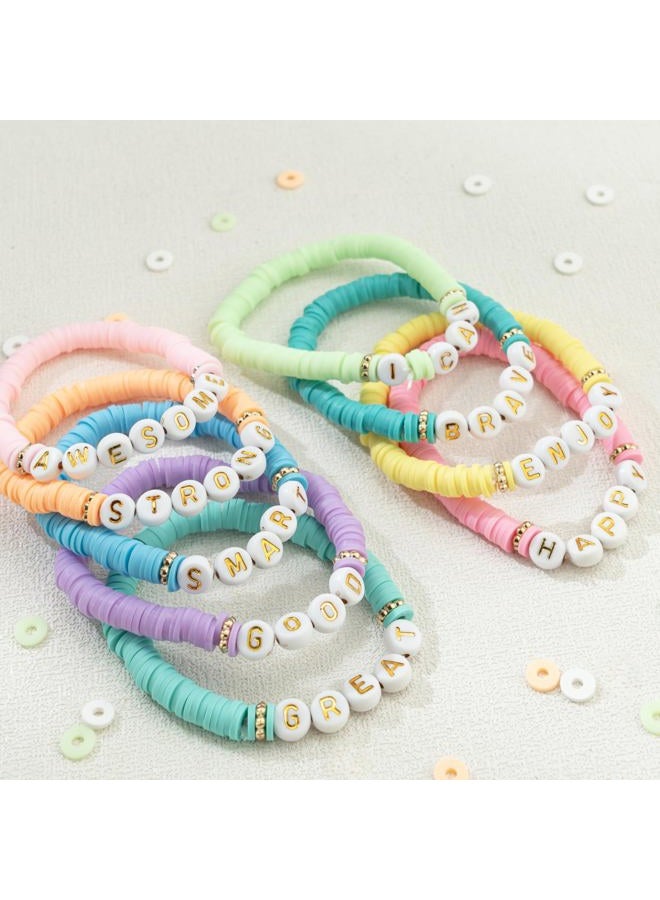 JIASHUYEYE 18Pcs Preppy Bracelets for Teen Girl, Party Favors for Kids 8-12, Inspirational Friendship Bracelets, Cute Birthday Party Favors for Tweens - Image 3
