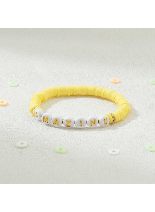 JIASHUYEYE 18Pcs Preppy Bracelets for Teen Girl, Party Favors for Kids 8-12, Inspirational Friendship Bracelets, Cute Birthday Party Favors for Tweens - Image 5