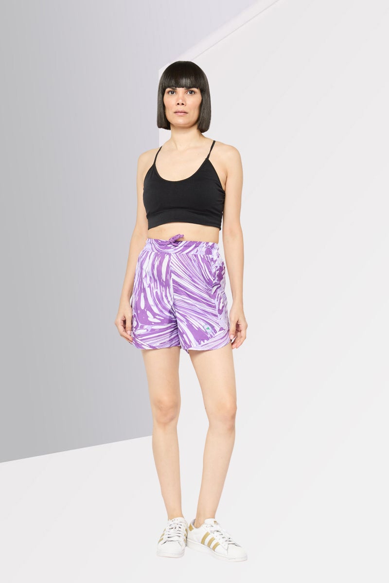 Adidas by Stella McCartney Women Sportswear Fit Brand Logo Training Shorts, Purple - Image 2
