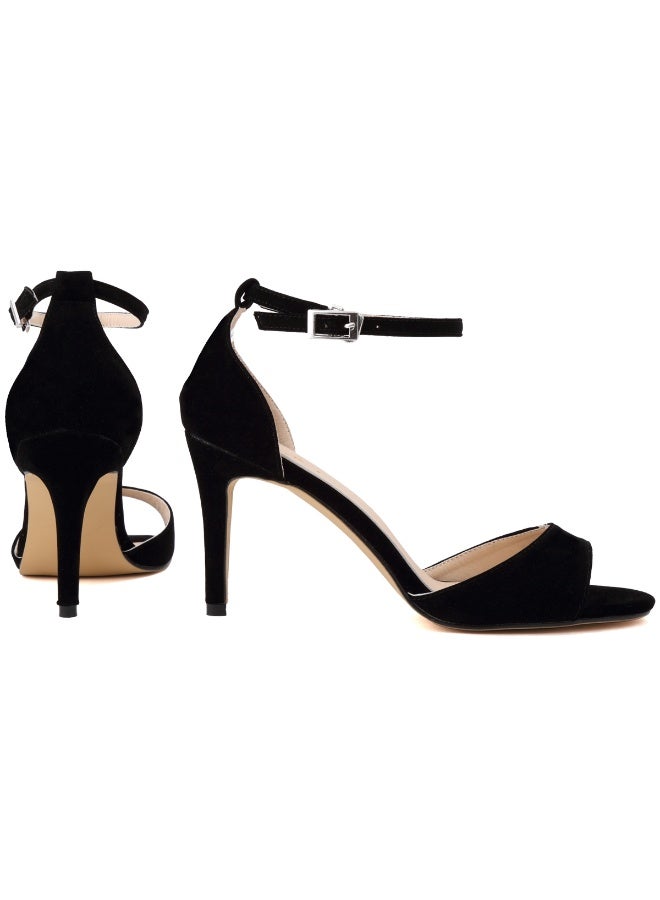 Loquat Open-toe stiletto high-heel women's sandals 8cm Black - Image 2