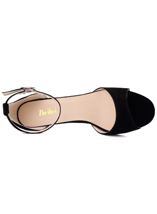 Loquat Open-toe stiletto high-heel women's sandals 8cm Black - Image 5