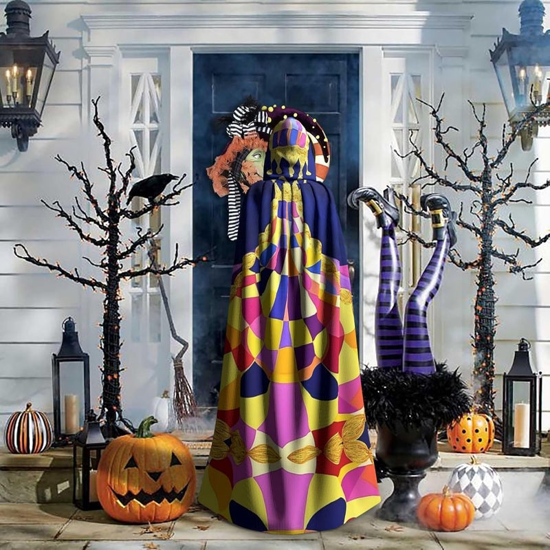 Crown and Robe Unique Darkness Poncho Shawl - Customizable Wearable Blanket for Women, Perfect Halloween Costume Accessory, Knight, Akatsuki, and More - Image 3