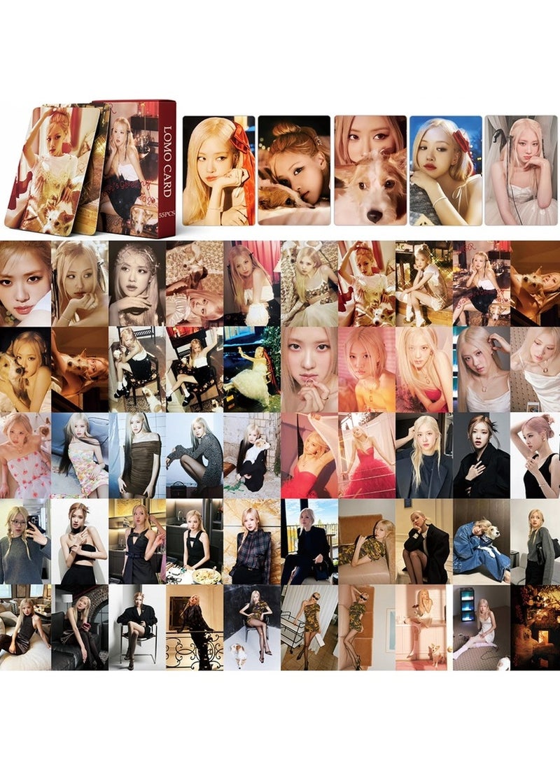 EHOME 55 Piece Blackpink Rose Single New Album Photo Lomo Card  - Image 2