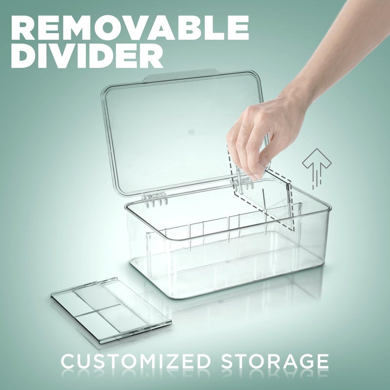 Utopia Home 3 Pack Tea Bag Organizer - Stackable Tea Bag Storage Organizer with Lid - Tea bag holder For Kitchen Organizers and Storage, Multi-Functional Kitchen Organizer, Home organizer (Clear) - Image 5