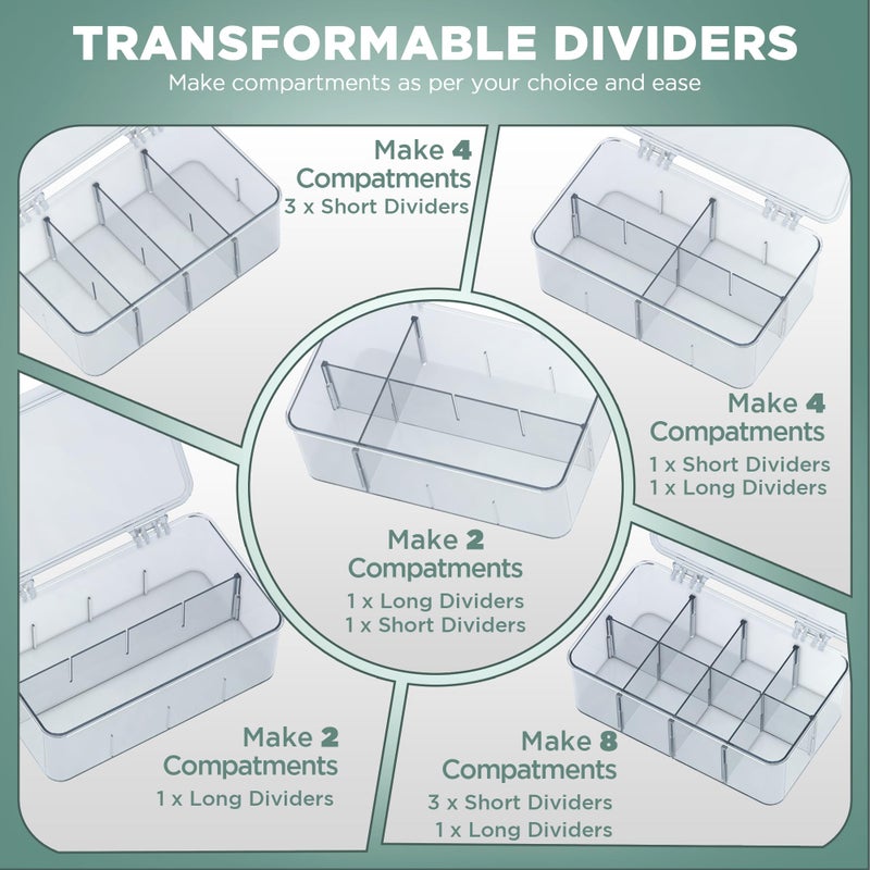 Utopia Home 3 Pack Tea Bag Organizer - Stackable Tea Bag Storage Organizer with Lid - Tea bag holder For Kitchen Organizers and Storage, Multi-Functional Kitchen Organizer, Home organizer (Clear) - Image 3