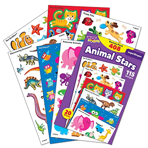 Trend Enterprises Trend Animal Fun Stickers Variety Pack, Multicolor (46928) - Image 2