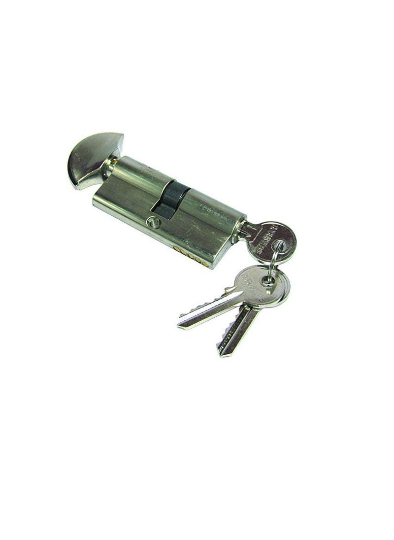 ROBUSTLINE Bathroom Cylinder with Key 70 MM Stainless Steel Finish  - Image 2
