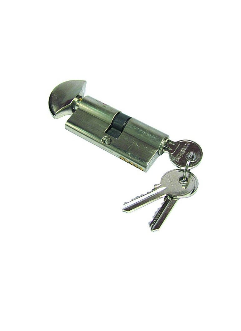ROBUSTLINE Bathroom Cylinder with Key 70 MM Stainless Steel Finish  - Image 3