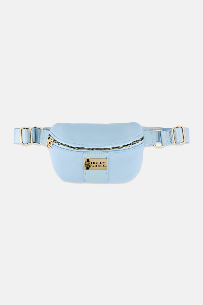 Badgley Mischka Women Brand Logo Belt Bag 12 H X 22 L X 8 W cm, Blue - Image 1