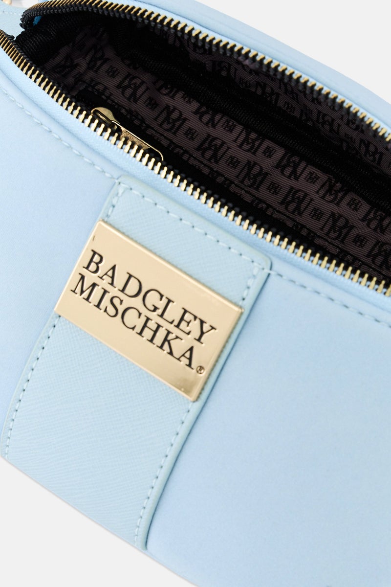 Badgley Mischka Women Brand Logo Belt Bag 12 H X 22 L X 8 W cm, Blue - Image 3