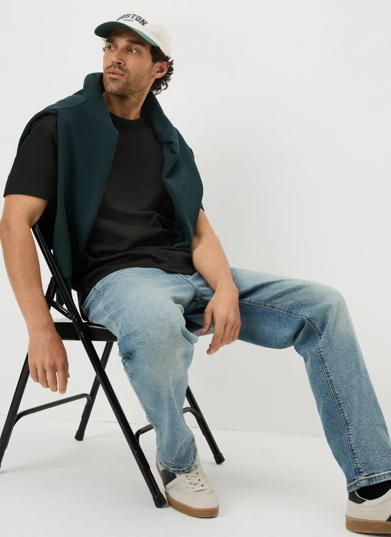 Matalan Black Plain Heavy Weight T-Shirt