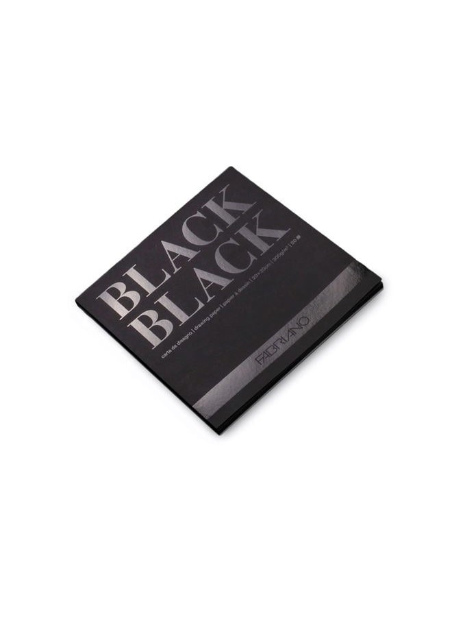 FABRIANO BLACK BLACK PAD 8X8 300GSM - Image 1