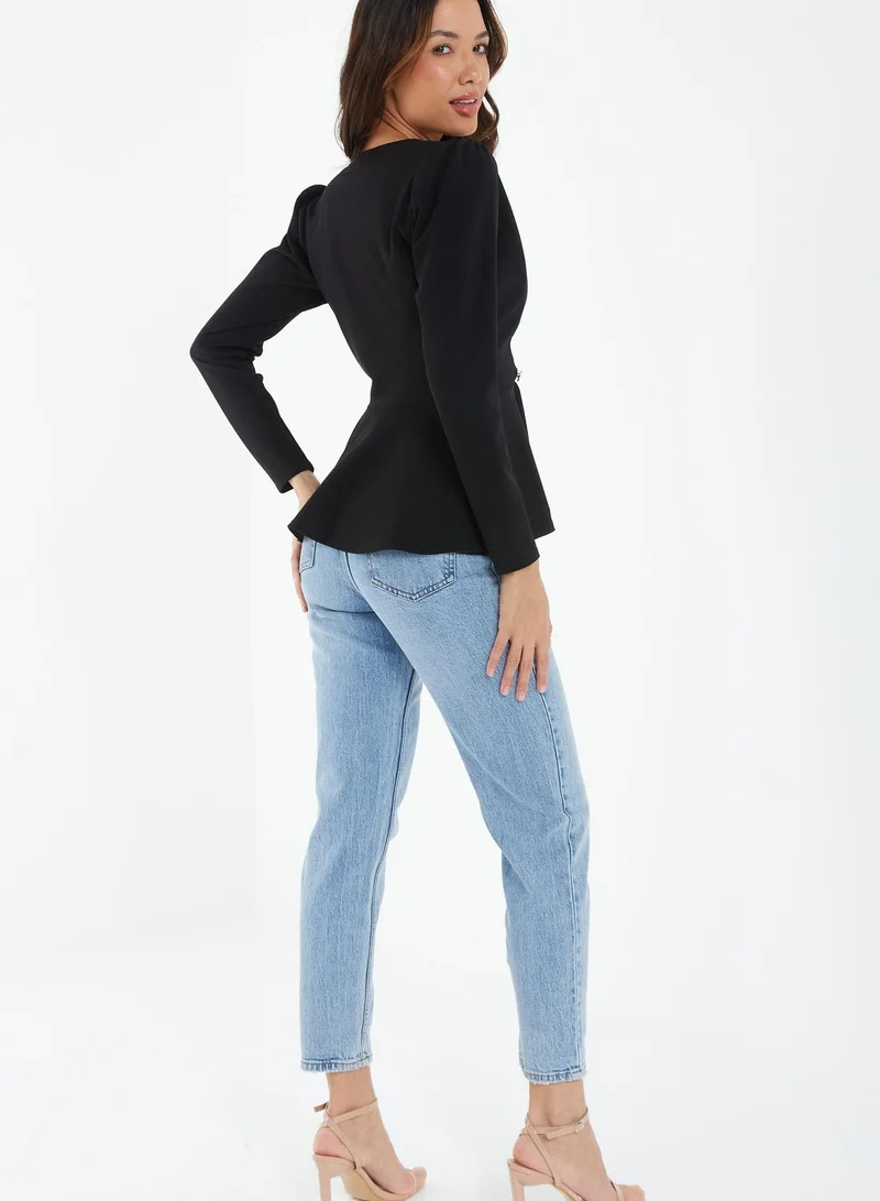 QUIZ V-Neck Tiered Top