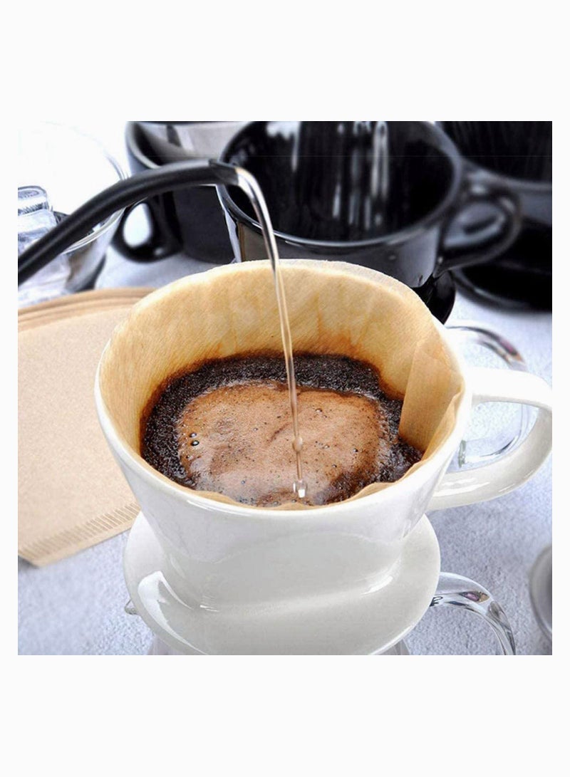 SYOSI Premium Cone Coffee Filters, 100 Count Unbleached Paper, Disposable Coffee perks, Coffee Dripper for Home Office Usage and 5PCS Measuring Spoon Spoons for Coffee Dripper - Image 4