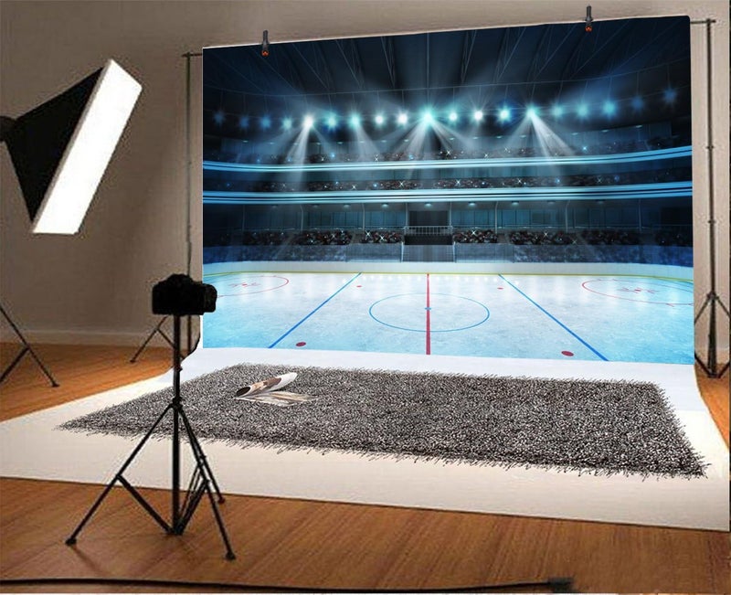 Yeele Ice Hockey Sport Photography Backdrops  Photo Background  Yeele 7x5ft Stadium Sports Match Backdrop Pictures Newborn Boy Children Photo Booth Shooting Family Photographic Studio Props - Image 3