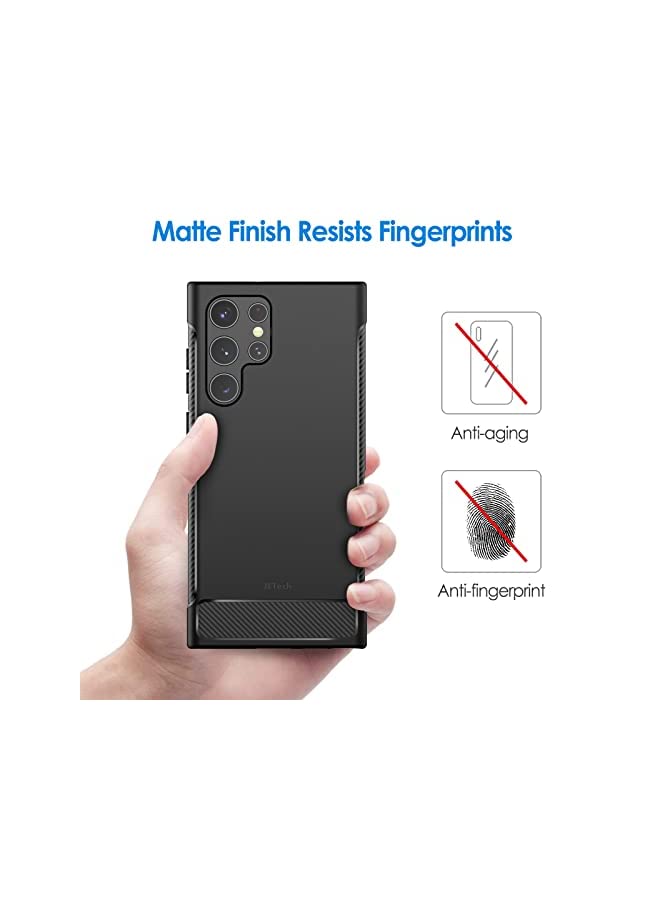 Jetech Slim Fit Case for Samsung Galaxy S22 Ultra 5G 6.8-Inch, Thin Phone Cover with Shock-Absorption and Carbon Fiber Design (Black) - Image 5