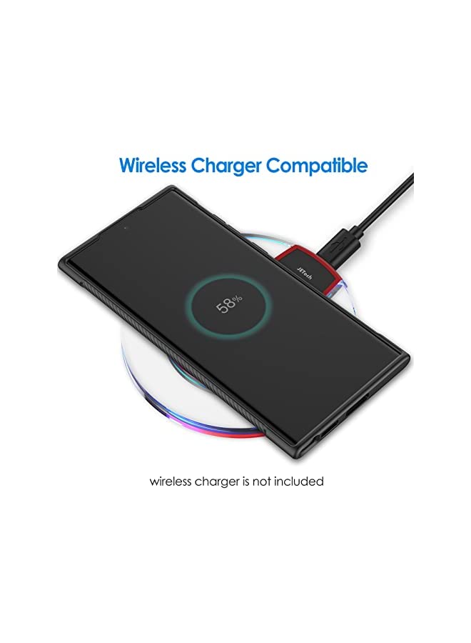 Jetech Slim Fit Case for Samsung Galaxy S22 Ultra 5G 6.8-Inch, Thin Phone Cover with Shock-Absorption and Carbon Fiber Design (Black) - Image 4