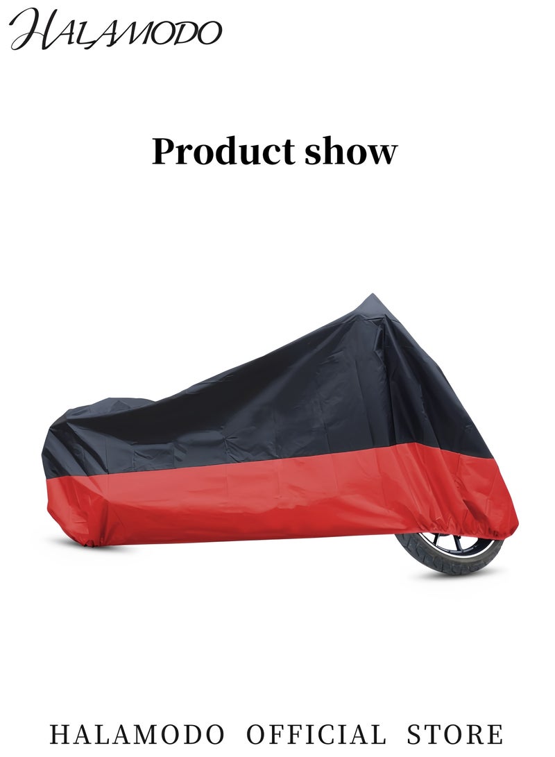 HALAMODO Motorbike Rain Cover Outdoor Waterproof Motorcycle Cover Foldable Motorcycle Cover Anti Wind & Snow & Rain & Dust Motorbike Cover - Image 3