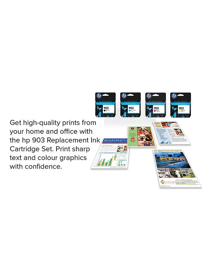 HP 4-Piece 903 Replacement Ink Cartridge Set Multicolour - Image 5