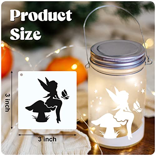 Marspark 66 Pcs Small Stencils for Crafts Reusable 3 Inch Stencils for Painting on Wood DIY Craft Paint Template for Wall Home Decor Card Rock Canvas Drawing Holiday Ornament(Fairy Tale) - Image 2
