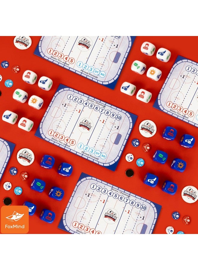 FoxMind Games: Sports Dice-Hockey-Board-Game, Shoot The Puck & Beat The Goaltender to Score, Easy to Learn & Fun to Play, 2 or 4 Players, Ages 7+ - Image 4