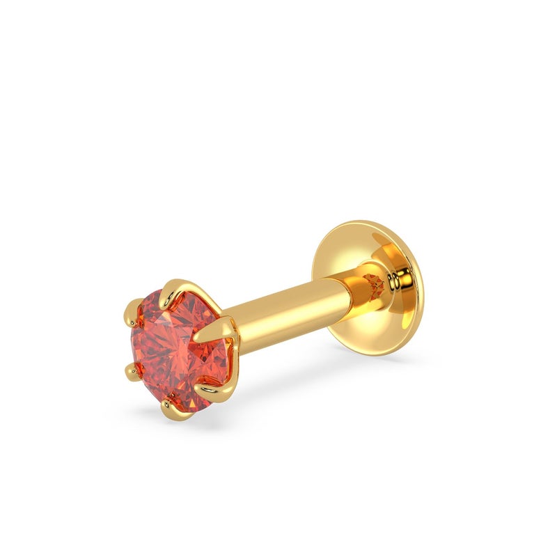 Malabar Gold & Diamonds Yellow Gold Nose Pin for Women 22 k | 22k BIS Hallmark (916) Nose Stud for Women and Girls with Piercing - Image 1