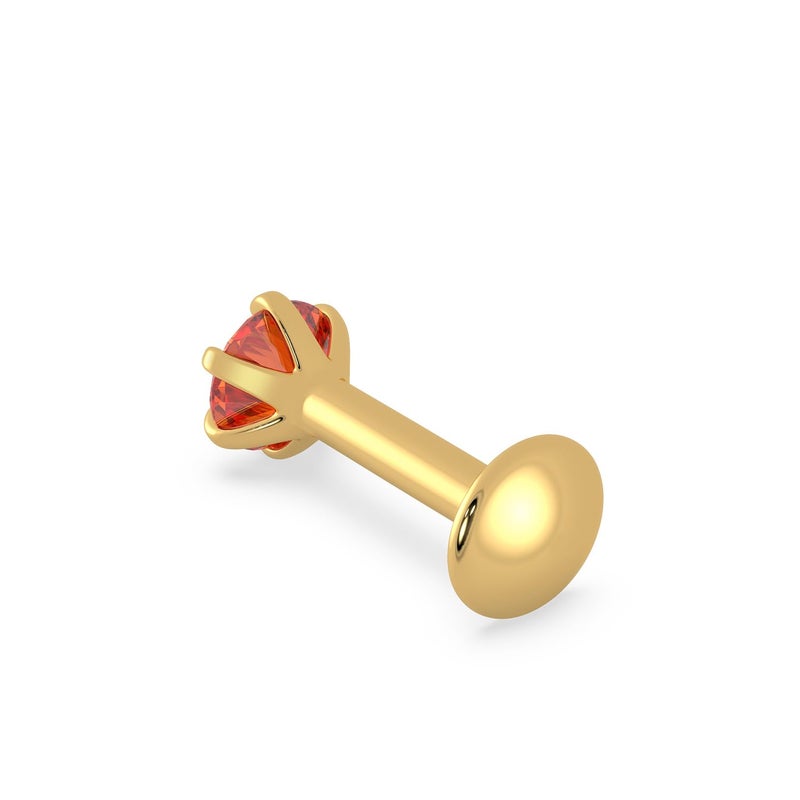 Malabar Gold & Diamonds Yellow Gold Nose Pin for Women 22 k | 22k BIS Hallmark (916) Nose Stud for Women and Girls with Piercing - Image 4