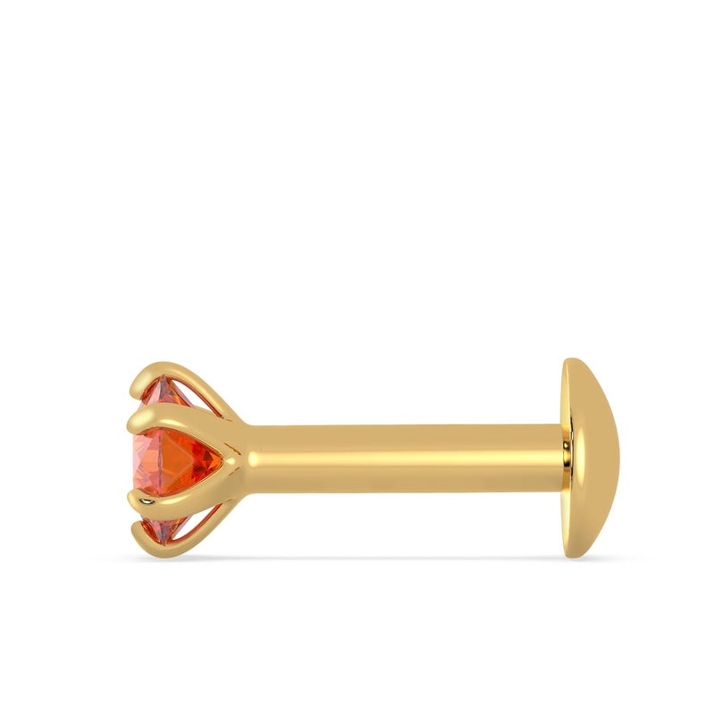Malabar Gold & Diamonds Yellow Gold Nose Pin for Women 22 k | 22k BIS Hallmark (916) Nose Stud for Women and Girls with Piercing - Image 3