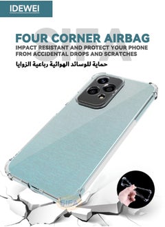 IDEWEI Honor 200 Lite 5G Case, Protective Case Cover with Four Corner Anti-Fall Airbags, Slim Flexible TPU Rubber Soft Silicone Anti Slip Back Cover for Honor 200 LITE 5G 6.7 inch, Clear  - Image 2