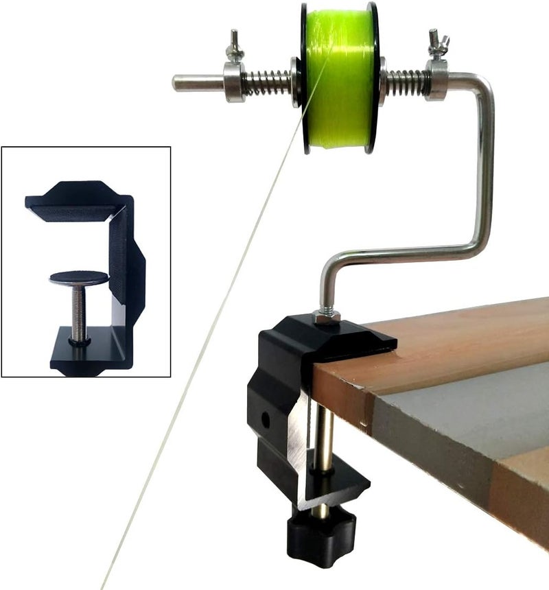 FISSPHORT Fishing Line Spooler Silver Reel Winder Spool Tackle Winder spooling Station Winding System Ultimate Line with U Clamp - Image 1