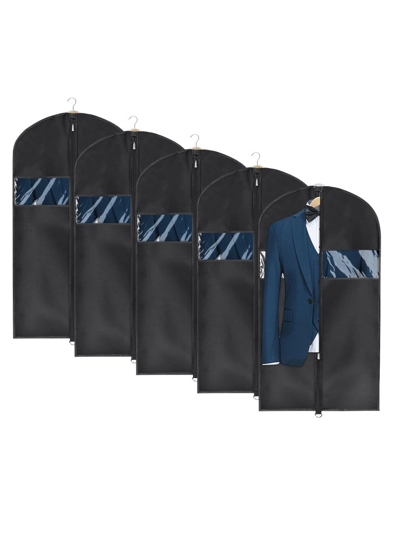 Univivi Univivi Garment Bag Suit Bag for Storage and Travel 43 inch Washable Suit Cover for TShirt Jacket Suits Coats Set of 5 Oxford Fabrics 