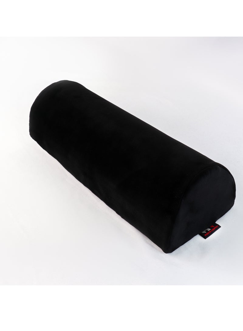 HT Circular support pillow with a half-moon design, a multi-purpose support for the head, neck, knee, leg and back to effectively improve body posture, black - Image 2