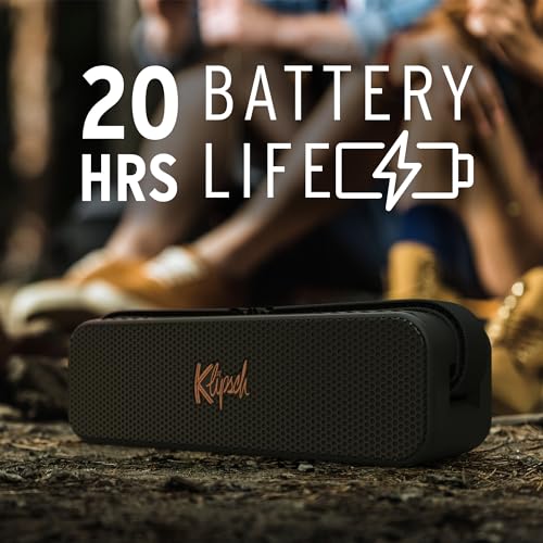 Klipsch The Detroit Portable Bluetooth Speaker with Dual 1" tweeters and 3" woofers, IP67 dust and Waterproof Rating, 20 Hours of Playtime for a Premium Live Concert Experience - Image 5