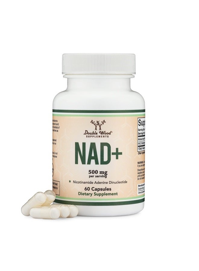 Double Wood Supplements مكمل NAD (500 مجم من 95% NAD+ النقي لكل وجبة، إمداد لمدة 30 يومًا) معزز NAD مشابه لنيكوتيناميد ريبوسيد (تم اختباره من قبل جهة خارجية، آمن على النباتيين، خالٍ من الكائنات المعدلة وراثيًا) من شركة Double Wood - Image 1