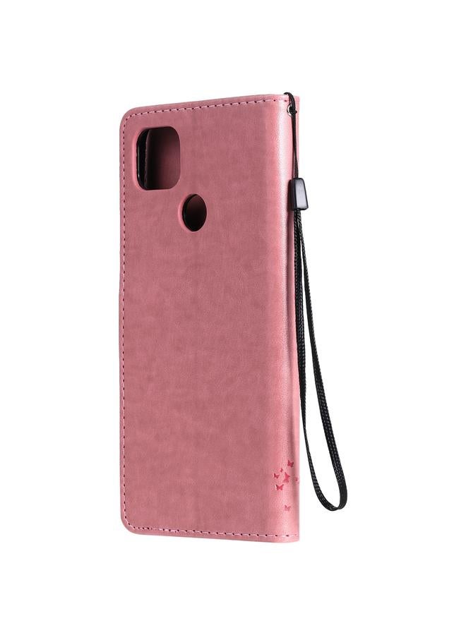 S-TOP Case For Motorola Moto G9 Power Tree & Cat Pattern Pressed Printing Horizontal Flip PU Leather Case with Holder & Card Slots & Wallet & Lanyard - Image 3