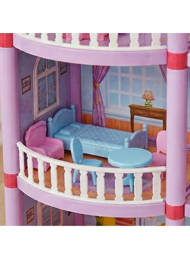 TOY GARDEN Dollhouse Dreamhouse Building Toys | DIY House with Furniture, Movable Slides, Pets & Dolls | Interactive Party Play Doll House for Kids Ages 3+ - Image 3