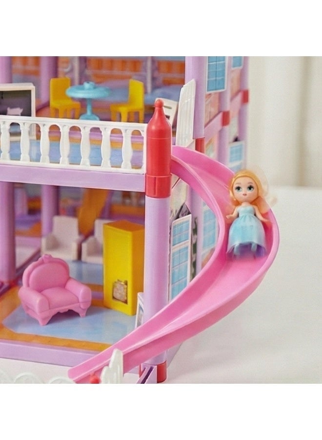 TOY GARDEN Dollhouse Dreamhouse Building Toys | DIY House with Furniture, Movable Slides, Pets & Dolls | Interactive Party Play Doll House for Kids Ages 3+ - Image 5