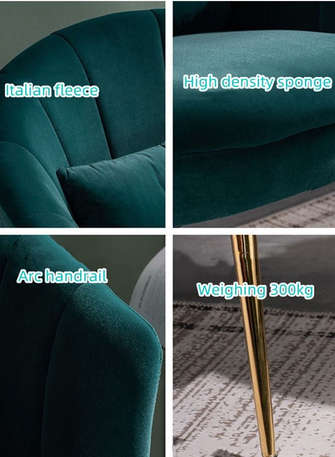 Generic Living Room Chairs Accent Club Chair, Modern Accent Chair Upholstered Reading Chair Single Sofa Leisure Club Chair Armchair Side Chair w/Metal Legs  - Image 4