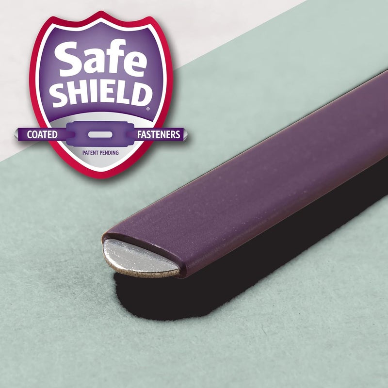 Smead End Tab Pressboard Fastener File Folder with SafeSHIELD Fasteners, 2 Fasteners, 2" Expansion, Letter Size, Gray/Green, 25 per Box (34715) - Image 3