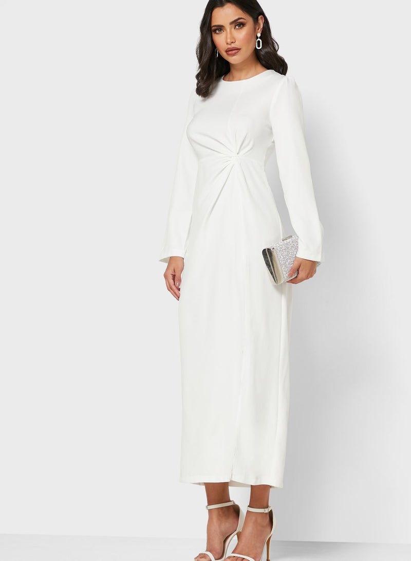 خزانة فستان بياقة دائرية - Image 4