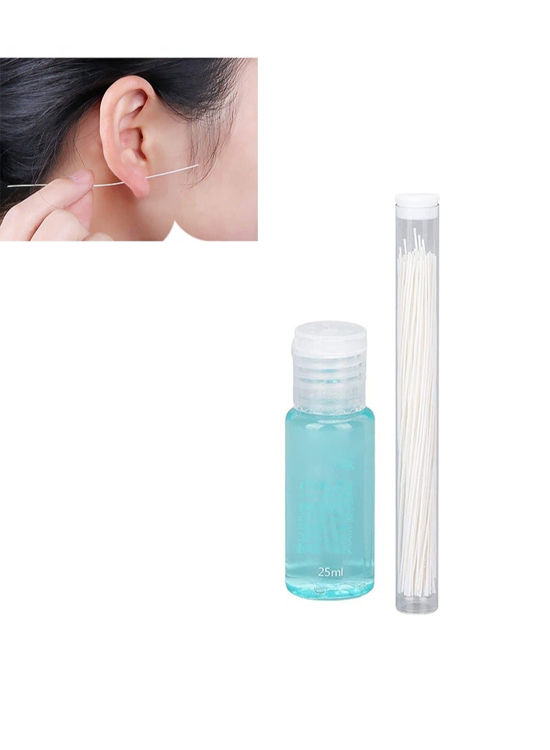 هالونهي 70 عبوة من خط تنظيف ثقب الأذن ، يمكن التخلص منها بعد ثقب 25 مللي سائل منظف للعناية ، مزيل رائحة النعناع ، مجموعة العناية بالأذن للفتيات والنساء - Image 1